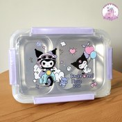 تصویر ظرف غذای کودک استیل طرح کرومی 