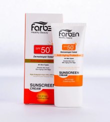 تصویر ضدآفتاب spf50Anti-Aging فاربن | FARBE حجم 50 میل 