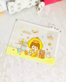 تصویر پوشه زیپدار A4 دختر کیوت - کد۴ 