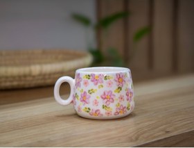 تصویر ماگ سرامیکی طرح گل 
