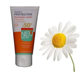 تصویر نئودرم کرم ضد آفتاب هایلی پروتکتیو مناسب برای پوست خشک و معمولی (روشن) Neuderm Highly Protective Sunscreen Cream Suits Normal To Dry Skin (Light Tinted)