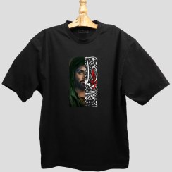 تصویر تیشرت لش مردانه طرح چهره و امیری حسین کد ۴۵۲ 