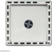 تصویر کفشور استیل سرامیک خور 12/5×12/5 جاستایم C0306-10-79S1 justime-tileable-floor-drain-code-c0306-10-79s1-12.5-12.5cm-steel