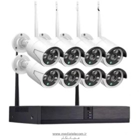 تصویر پک دوربین مداربسته بیسیم 8 کانال مدل 8CH Pack of 8 channel wireless CCTV camera model 8CH