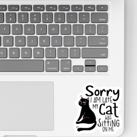 تصویر استیکر لپ تاپ و موبایل استیکریا طرح گربه کد CatSt8056 