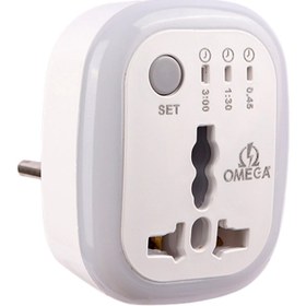 تصویر تبدیل 3 به 2 برق تایمردار Omega M100 OMEGA M100 POWER PLUG PROTECTOR