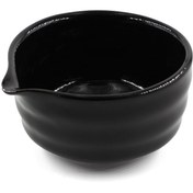 تصویر کاسه ماچا سرامیکی رنگ مشکی 