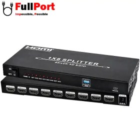 تصویر اسپلیتر 8 پورت HDMI ورژن 1.4 فرانت مدل FN-V108 FARANET FN-V108 HDMI Splitter V1.4 8 Port