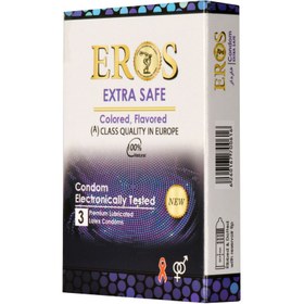 تصویر کاندوم اروس مدل Extra safe بسته 3 عددی 