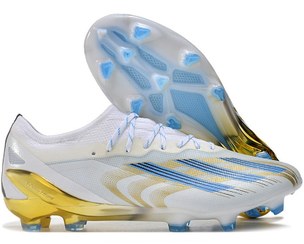 تصویر کفش فوتبال آدیداس ایکس کریزی فست سفید طلایی طرح اصلی 