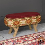 تصویر پاف نیمکتی نقش آکام سایز ۹۰ طرح ترکمن 