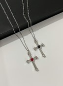 تصویر گردنبند صلیب تک نگین 