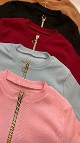 تصویر بادی نیم زیپ دخترانه 