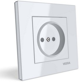 تصویر پریز ساده ویرا مدل ساده سفید Veera Switch And Sockets White