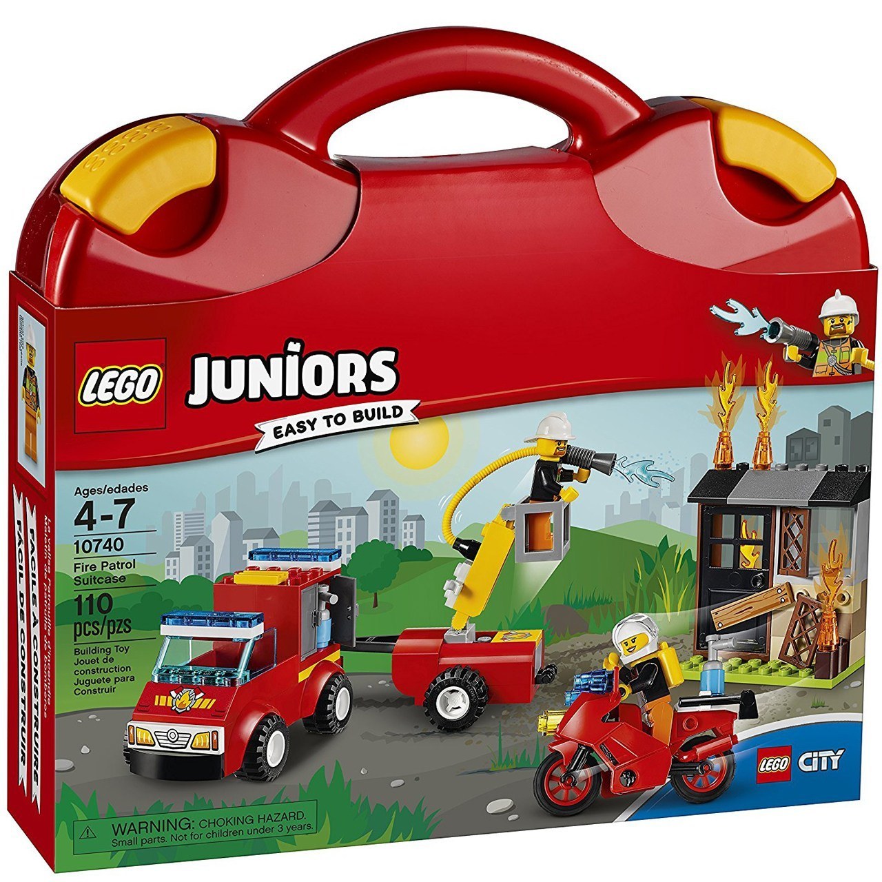 Lego juniors fire patrol suitcase sales 10740