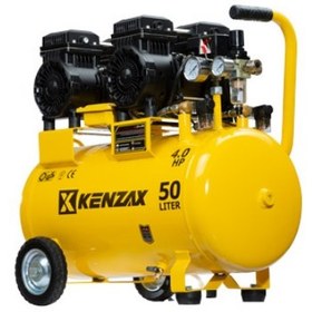 تصویر کمپرسور سایلنت 50 لیتری دو موتور 4 اسب کنزاکس مدل KSC-5452 50-liter silent compressor with two 4-horsepower Kenzax models, KSC-5452