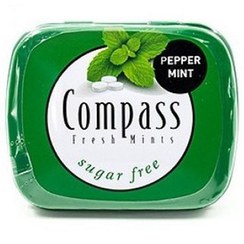 تصویر خوشبو کننده دهان کامپس با طعم نعنا سبز بدون شکر (۱۴ گرم) compass ا compass compass