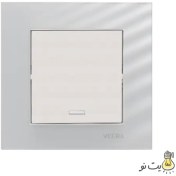 تصویر کلید و پریز ویرا مدل کریستال سفید Veera Switch And Sockets White Crystal