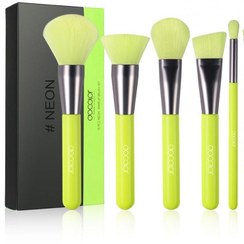 تصویر ست براش 15 عددی نئون سبز دوکالر _ DOCOLOR 