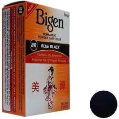 تصویر بیگن رنگ موی پودری88 پرکلاغی(7293) Bigen hair color powder No. 88, weight 6 grams, black color