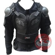 تصویر لباس موتور سواری مشکی محافظ 