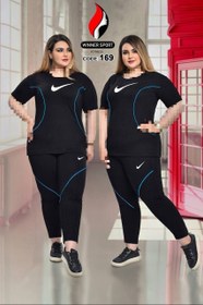 تصویر تیشرت شلوار ورزشی سایز بزرگ زنانه NIKE Nike Big size womens Tshirt sports pants