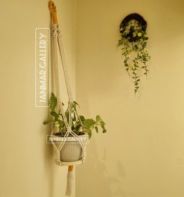 تصویر آویز گلدان macrame hanging planter