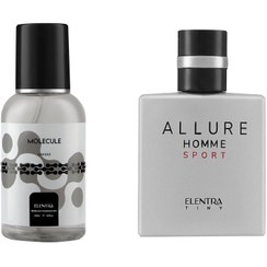 تصویر عطر جیبی مردانه مدل Allure Homme Sport النترا تاینی به همراه بادی اسپلش مردانه مدل Molecule النترا Elentra Tiny Allure Homme Sport Parfum For men And Elentra Molecule Body Splash For Men