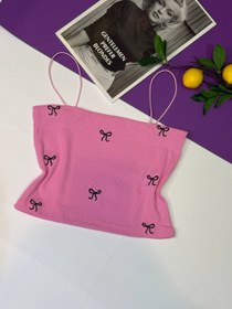 تصویر کراپ بند ماکارون - مشکی 