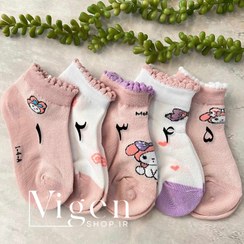 تصویر جوراب بچه گانه ملودی کد ۱ تا ۵ 