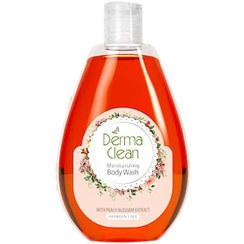 تصویر شامپو بدن درماکلین با عصاره شکوفه هلو حجم ۳۰۰ میلی لیتر 