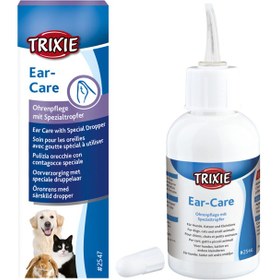 تصویر قطره تمیز کننده گوش تریکسی سگ و گربه Trixie ear cleaning drops for dogs and cats