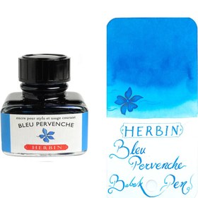 تصویر جوهر خودنویس ژاک هربین آبی مرجانی Jacques Herbin Bleu pervenche 30ml 