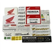 تصویر برچسب باک و بدنه موتور سیکلت وارون مدل A-134-HNDA مناسب برای هوندا بسته 18 عددی 