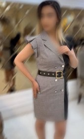 تصویر میدی یک طرف طرح دار کمر بند دار 