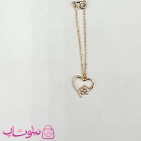 تصویر آویز ساعت زنانه ysx طرح قلب برفی نگینی کد 899 