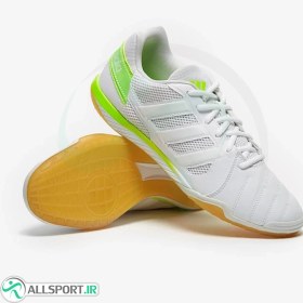 تصویر کفش فوتسال آدیداس تاپ سالا طرح اصلی Adidas Top Sala IC White Green 