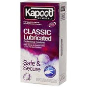 تصویر کاندوم کاپوت KAPOOT CLASSIC LUBRICATED مناسب برای دوران یائسگی بسته 12 عددی 