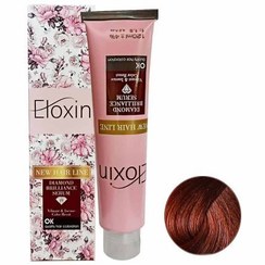 تصویر رنگ مو سری مسی کد 4-7 رنگ بلوند مسی متوسط حجم 120 میل الوکسین Eloxin hair color, copper series, code 4-7, volume 120 ml, medium copper blonde color