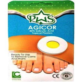 تصویر چسب موضعی میخچه آجیکور حاوی 40 درصد اسید سالیسیلیک 6 عدد Agicor 40% Salicylic Acid Topical Plasters 6 Pieces