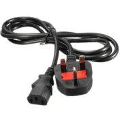 تصویر کابل برق سه پین منبع تغذیه کامپیوتر پک نایلونی مدل فیوز دار طول 1.5 متر 