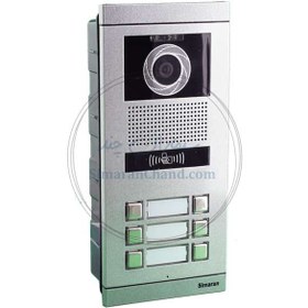 تصویر پنل آیفون تصویری سیماران مدل شش واحدی کارتخوان فرداد VFBC6D/N Card reader Video door phone panel six unit Simaran model VFBC6/N Fardad