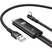 تصویر کابل تبدیل HDMI به لایتنینگ/ USB یوسمز مدل USSJ442 طول 2 متر ا Usams USSJ442 HDMI to USB/ Lightning cable 1m Usams USSJ442 HDMI to USB/ Lightning cable 1m