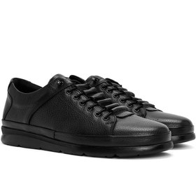 تصویر اسنیکر Derimod اورجینال دریمود 24WFD6750FT Men's Black Lace-up Leather Sneaker 24WFD6750FT 