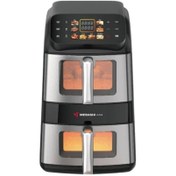 تصویر سرخ کن بدون روغن مباشی مدل ME-AF1200DS ظرفیت ۱۱ لیتری Mebashi ME-AF1200 Air Fryer 11L