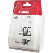تصویر کارتریج جوهرافشان کانن مدل PG-445 و CL-446 بسته دو عددی 
