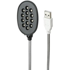 تصویر چراغ مطالعه با 13 عدد LED وپورت USB Reading light with 13 LEDs and USB port