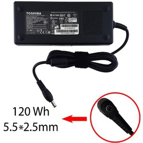 تصویر آداپتور لپ تاپ توشیبا Adaptor Laptop Toshiba 19V 6.3A 