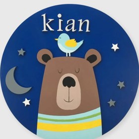 تصویر آویز درب خرس قهوه ای 