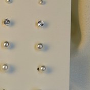 تصویر پک گوشواره استیل مروارید 5 تایی 